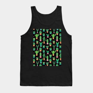 Bold Cactus and Succulents Pattern Tank Top
